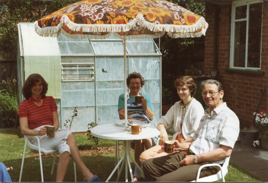 Enjoying a coffee with the Canadians in the early 1980s